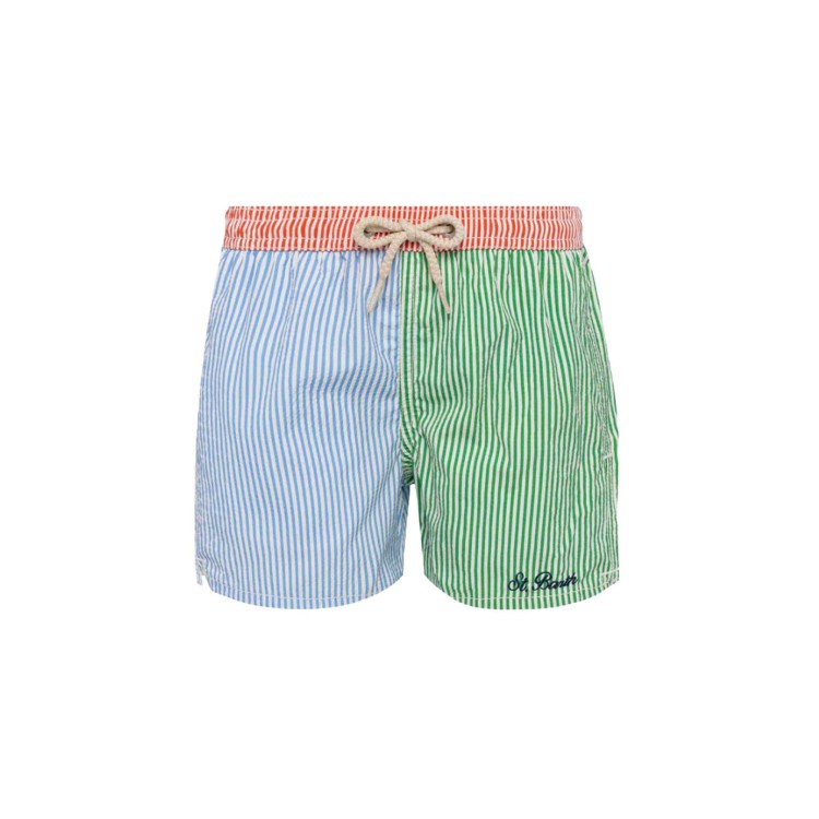 SAINT BARTH Costume in seersucker rigato multicolor bambino