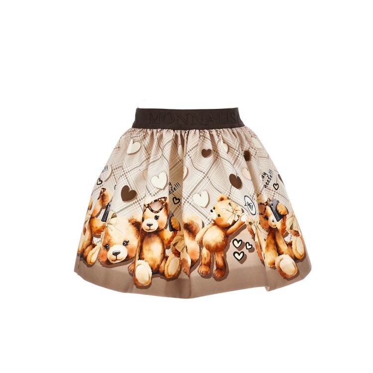 MONNALISA Gonna con motivo a orsi bambina