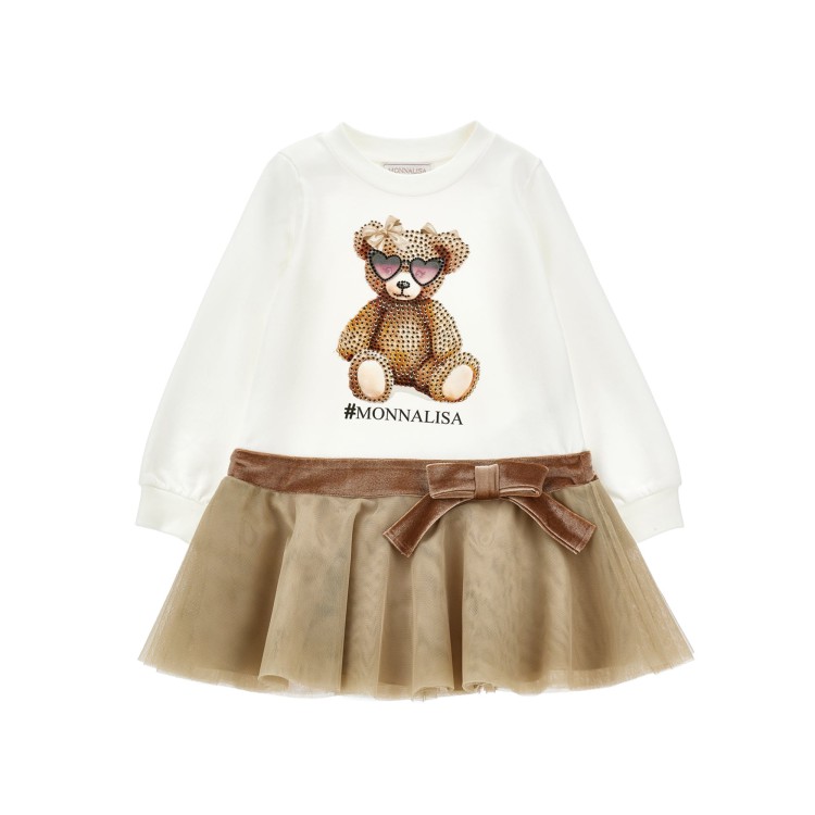 MONNALISA Abito con stampa orsetto bambina