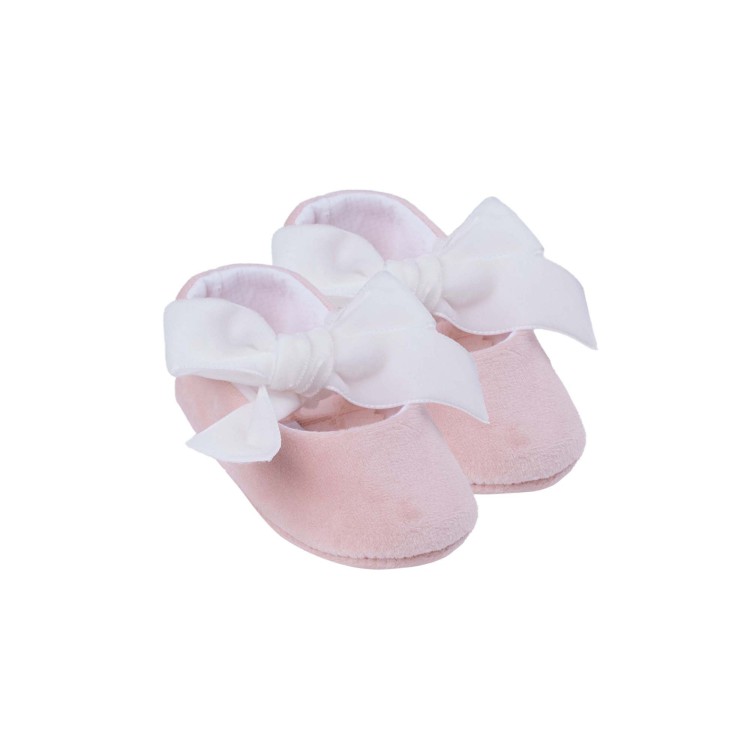 MARLU' Scarpine rosa con fiocco neonata