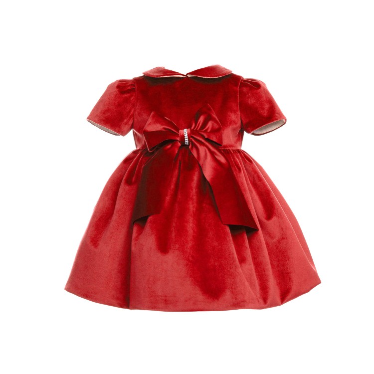 MARLU' Abitino rosso con fiocco neonata