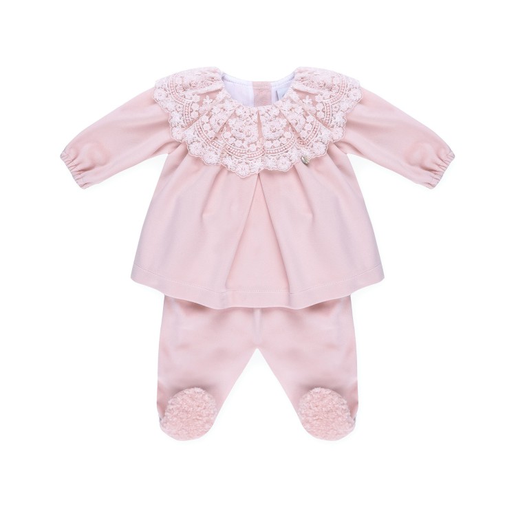 MARLU' Set 2 pezzi rosa cipria neonata