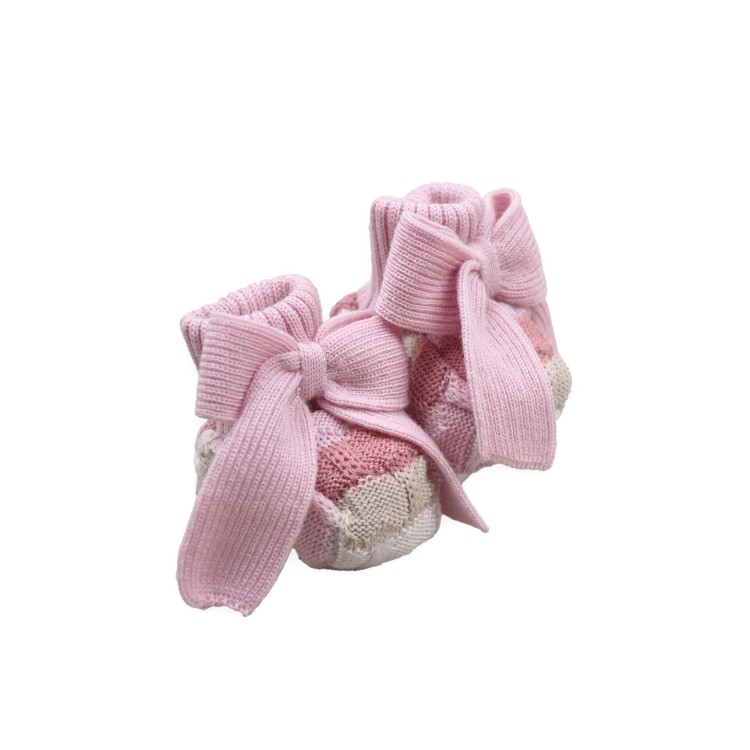 MARLU' Scarpine marsala con fiocco neonata