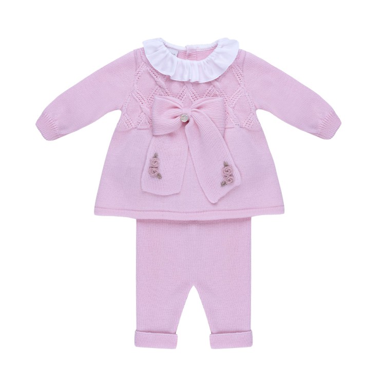 MARLU' Set 2 pezzi marsala e ciclamino neonata