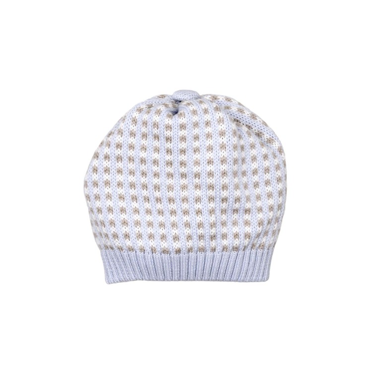 MARLU' Cappellino celeste e tortora neonato
