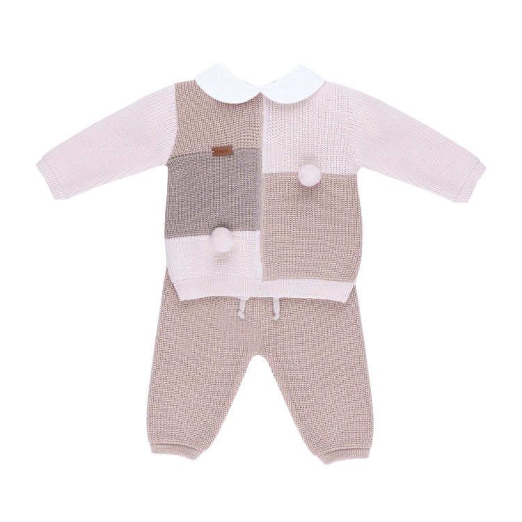 MARLU' Set 2 pezzi beige e marrone neonati
