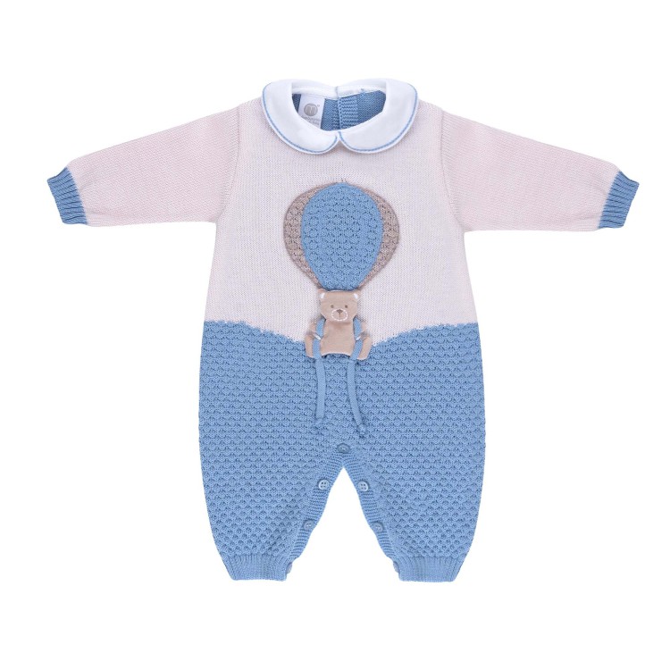 MARLU' Tutina celeste mongolfiera neonato