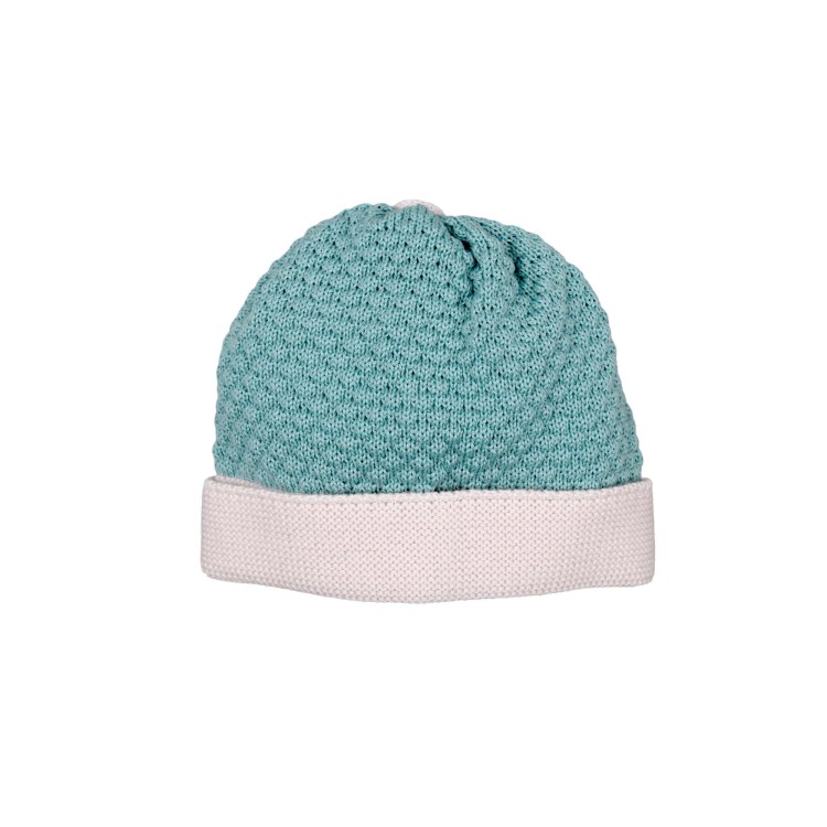 MARLU' Cappellino salvia e crema neonati