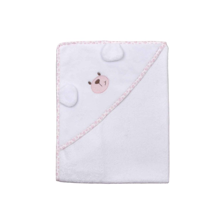 MARLU' Accappatoio orsetto rosa neonata
