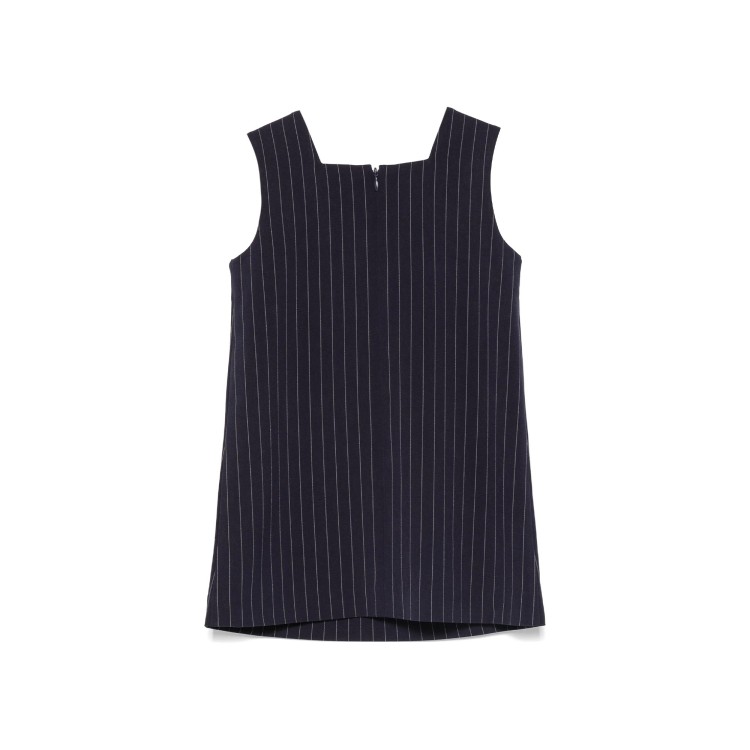 TWIN-SET Abito navy scamiciato gessato bambina