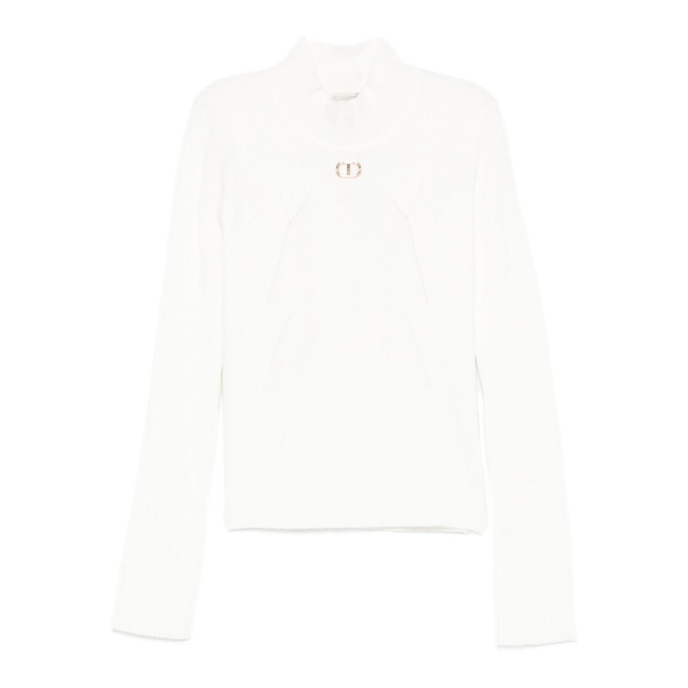 TWIN-SET Lupetto bianco in...