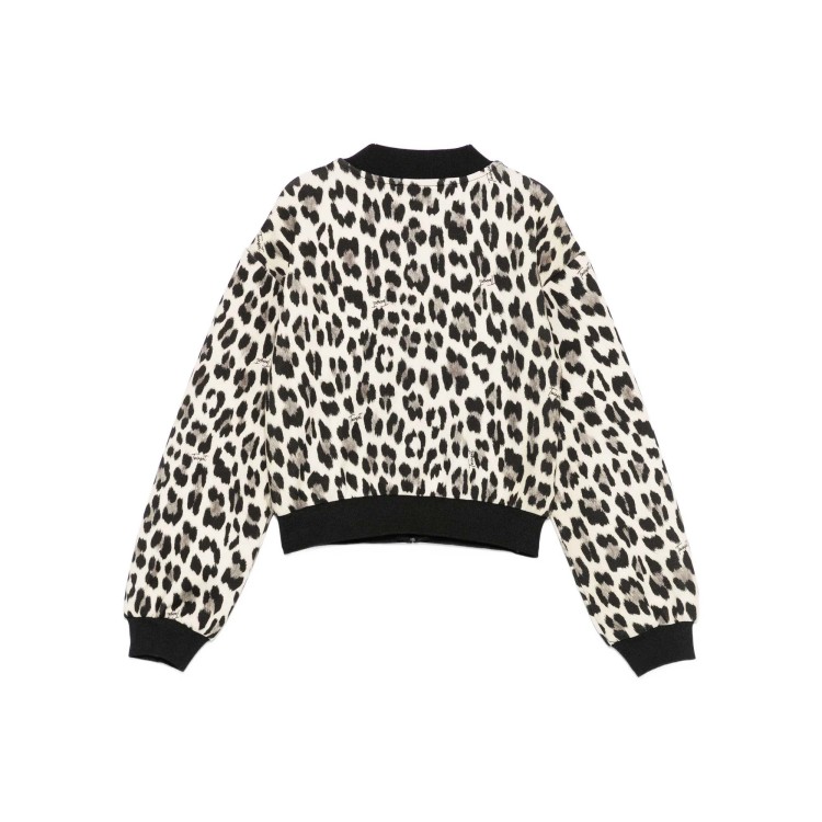 TWIN-SET Felpa leopardata full-zip bambina