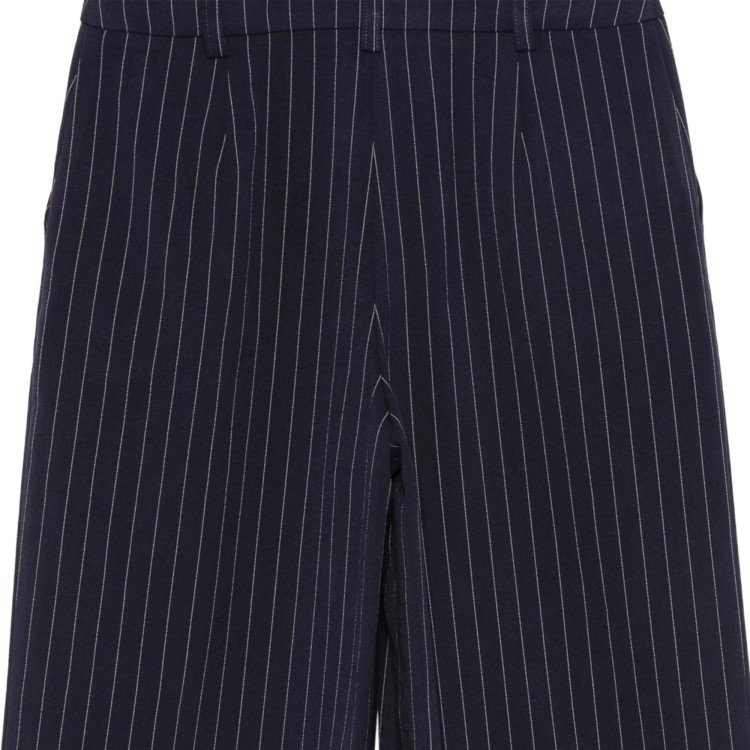TWIN-SET Pantaloni palazzo navy gessati bambina