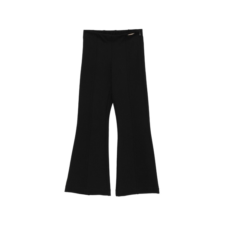 TWIN-SET Pantalone nero svasato bambina