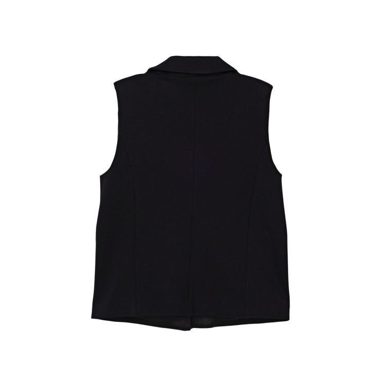 TWIN-SET Gilet nero doppiopetto bambina