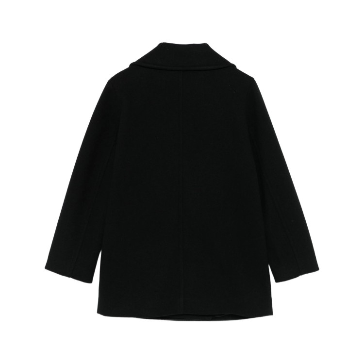 TWIN-SET Cappotto nero doppiopetto bambina