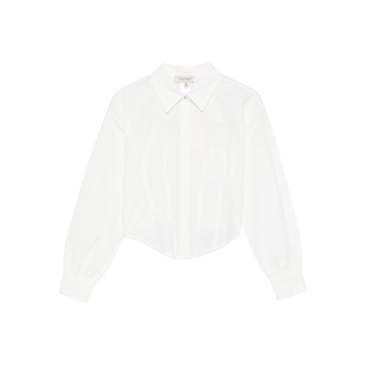 TWIN-SET Camicia bianca a maniche lunghe bambina