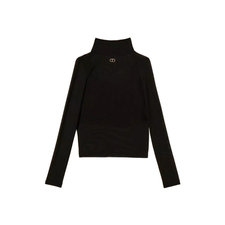 TWIN-SET Lupetto in tulle nero con top bambina