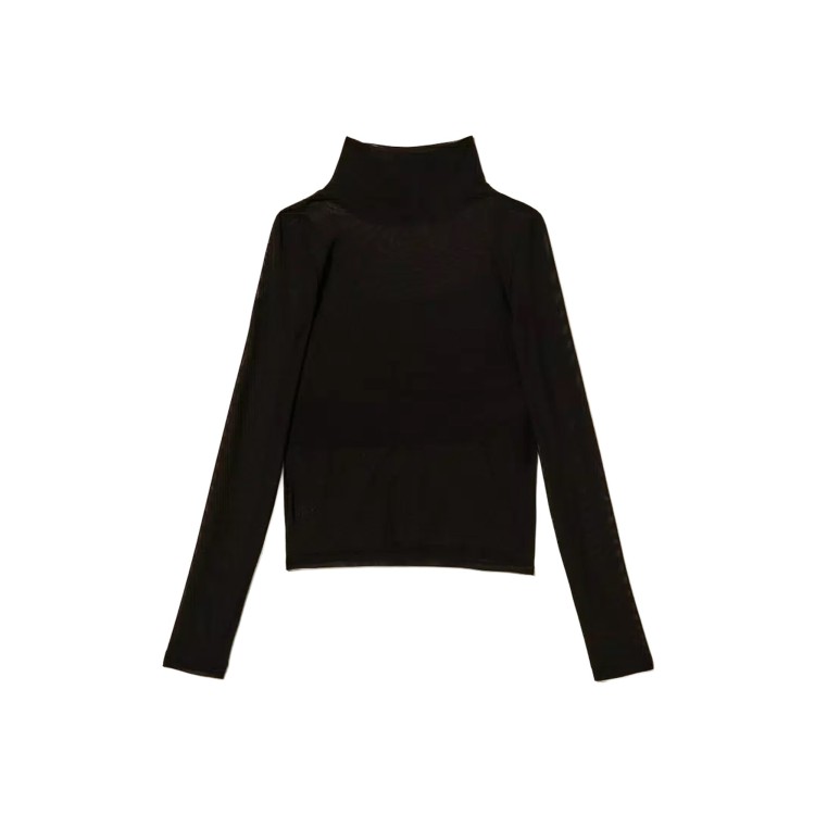 TWIN-SET Lupetto in tulle nero con top bambina