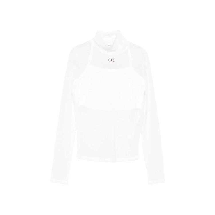 TWIN-SET Lupetto in tulle bianco con top bambina