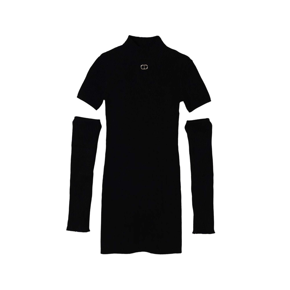 TWIN-SET Abito nero con...