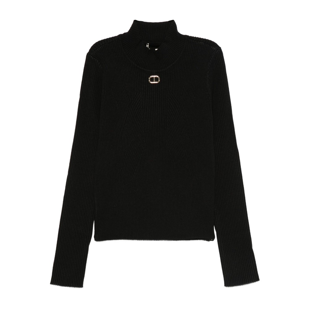 TWIN-SET Lupetto nero in...