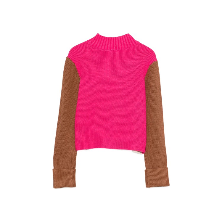 TWIN-SET Lupetto beige, cammello e fucsia bambina