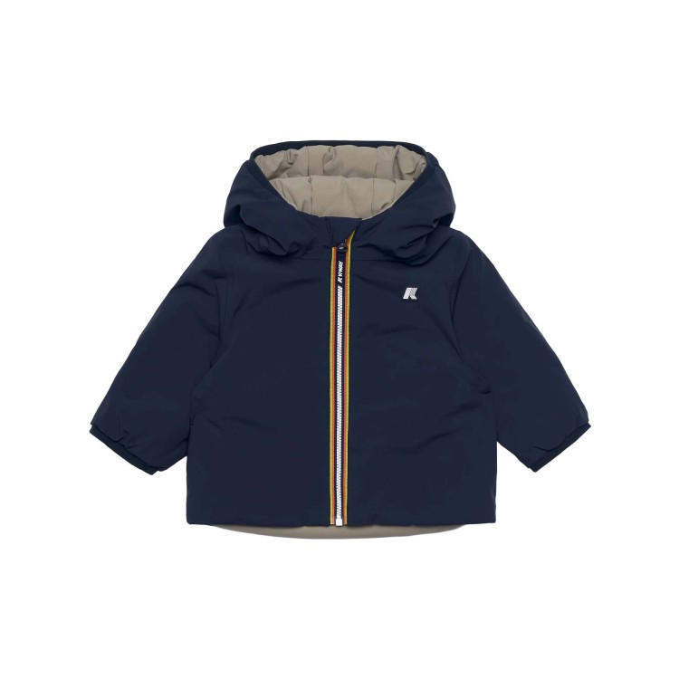 K-WAY Giacca blu e verde reversibile neonato