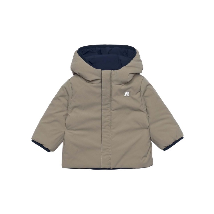 K-WAY Giacca blu e verde reversibile neonato