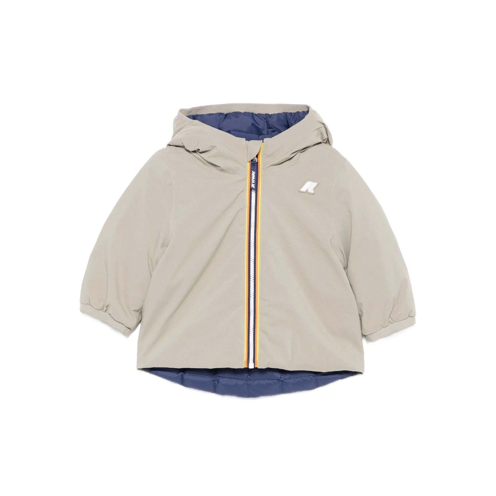 K-WAY Giacca beige e blu...