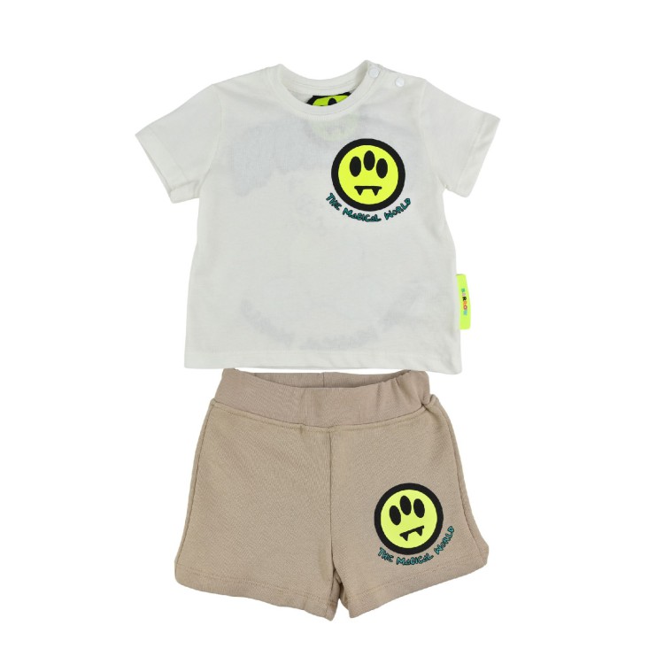 BARROW Completo bianco-beige neonato