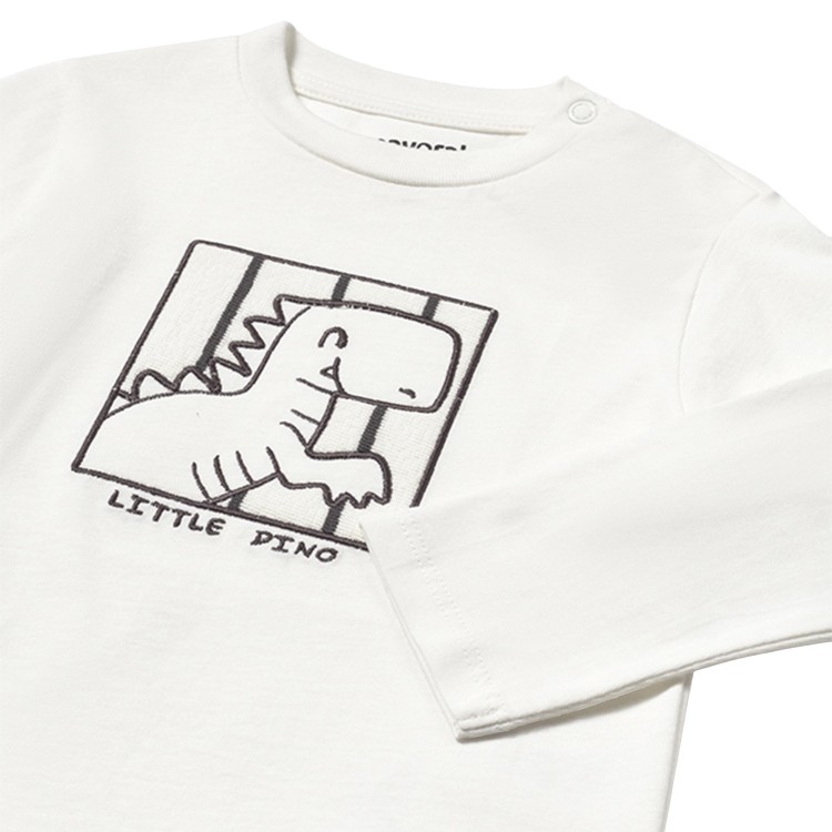 MAYORAL T-shirt panna a maniche lunghe stampa neonato