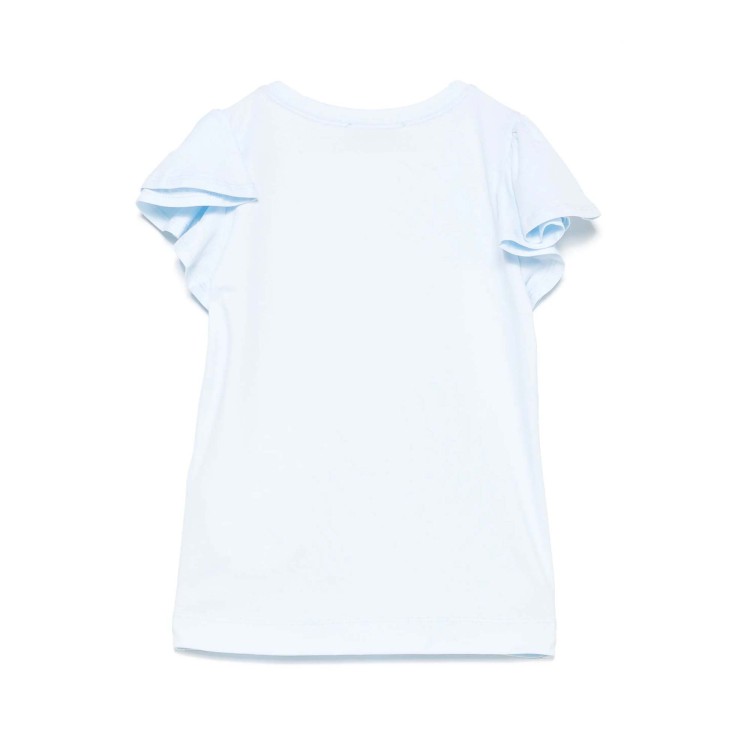 MONNALISA T-shirt celeste con stampa Alice bambina