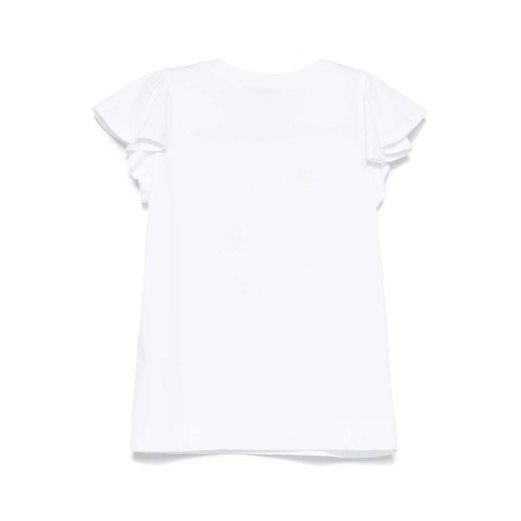MONNALISA T-shirt bianca con stampa Alice bambina