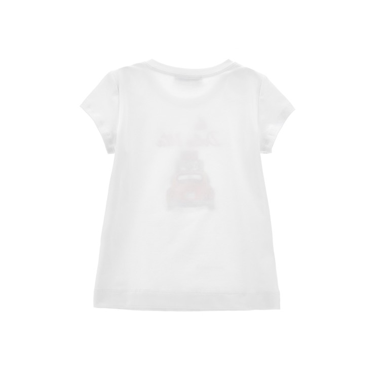 MONNALISA T-shirt bianca stampa bambina