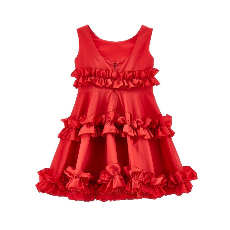 MONNALISA Abito rosso con rouches bambina