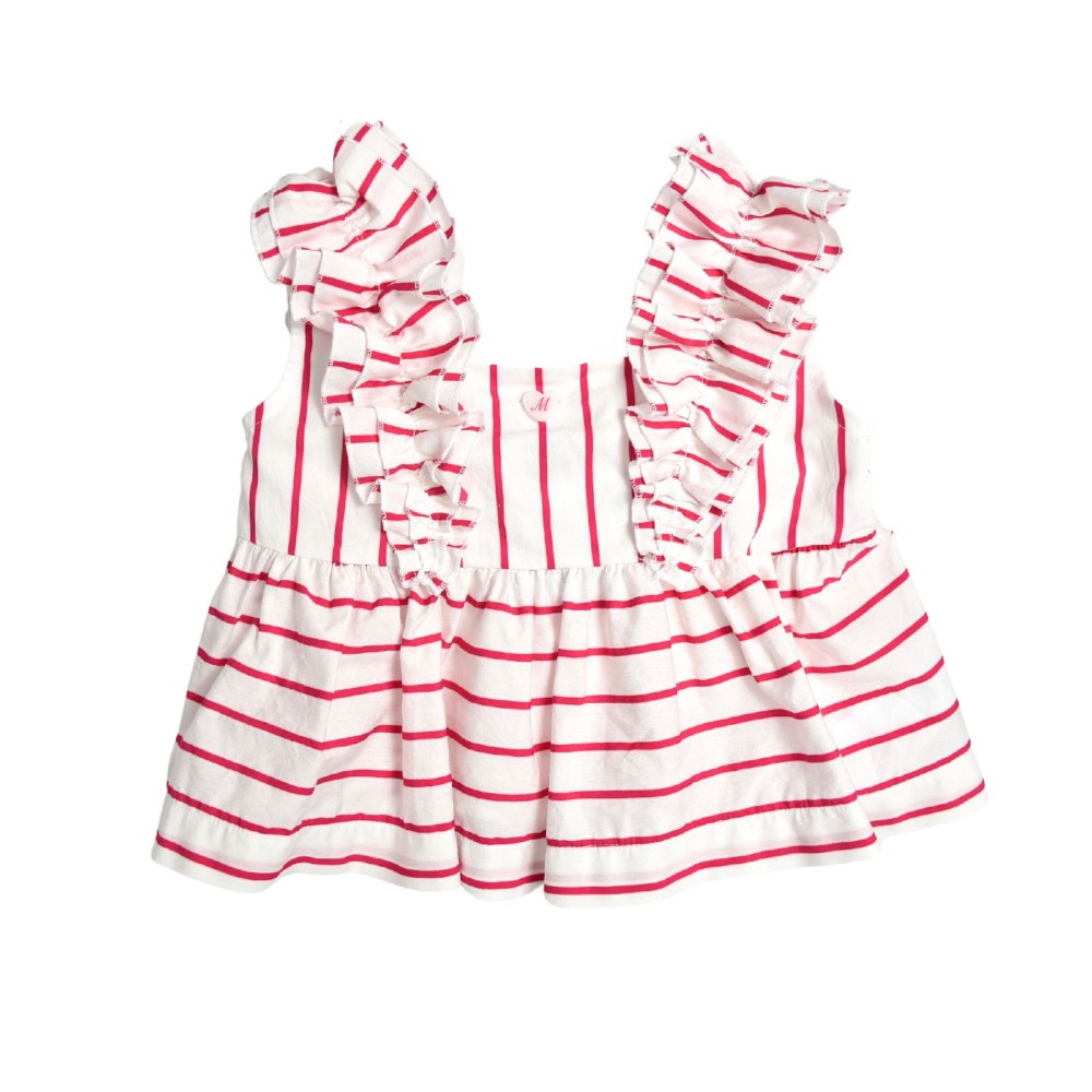 MONNALISA Top bianco-fucsia...