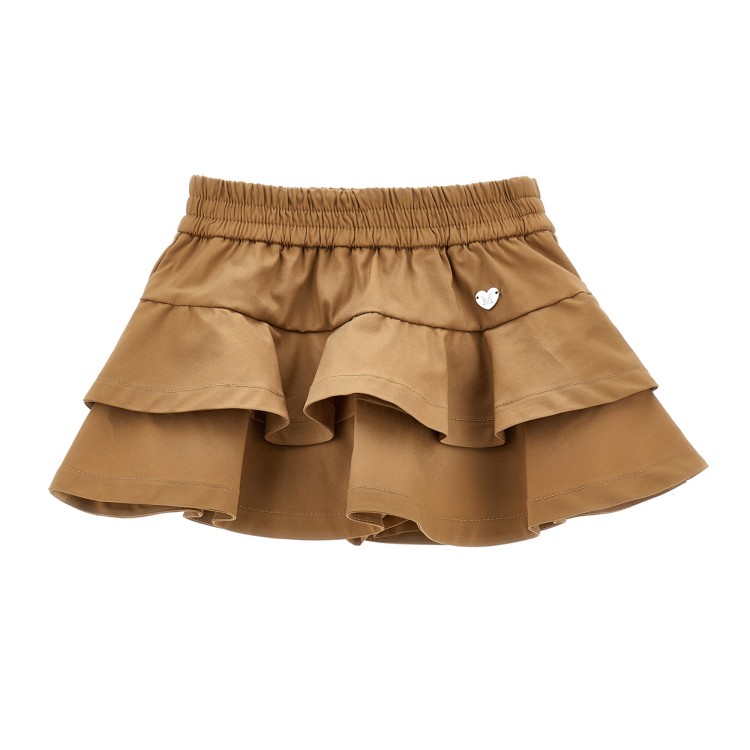 MONNALISA Gonna caramello a balze bambina