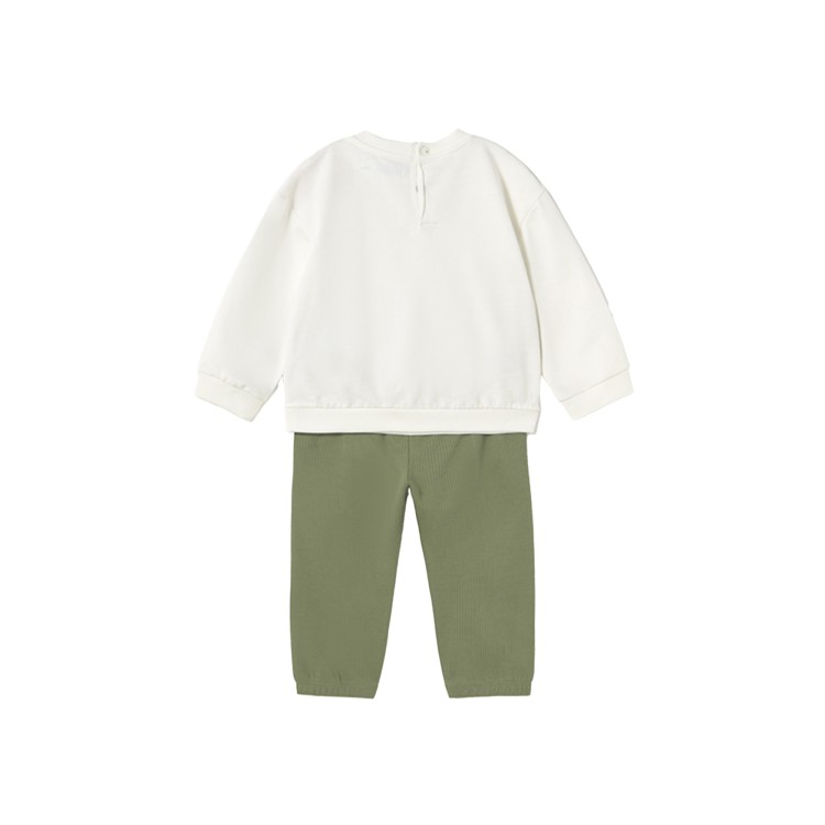 MAYORAL Tuta due pezzi verde e bianco neonato