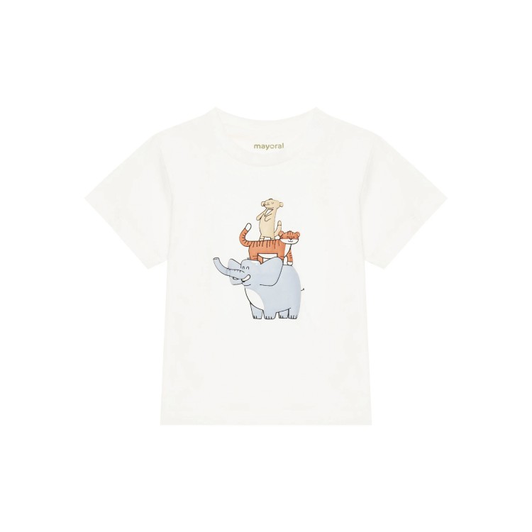 MAYORAL Completo 3 pezzi verde con stampa neonato