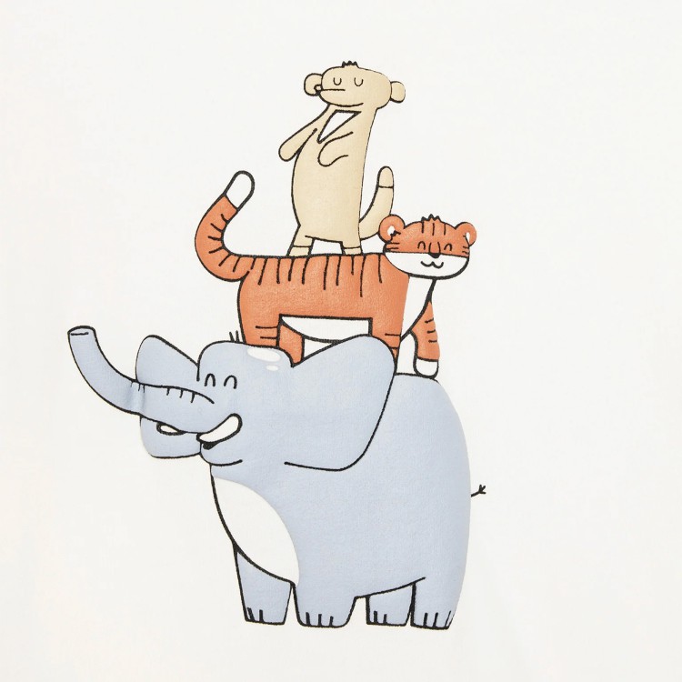 MAYORAL Completo 3 pezzi verde con stampa neonato