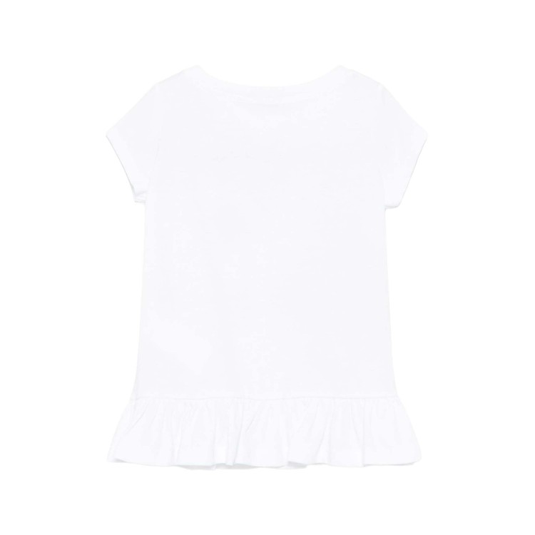 MONNALISA T-shirt bianca Alice con balza bambina