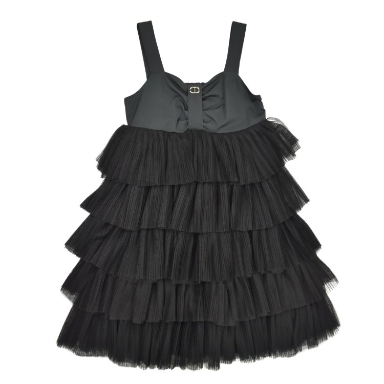 TWIN-SET Abito nero bambina