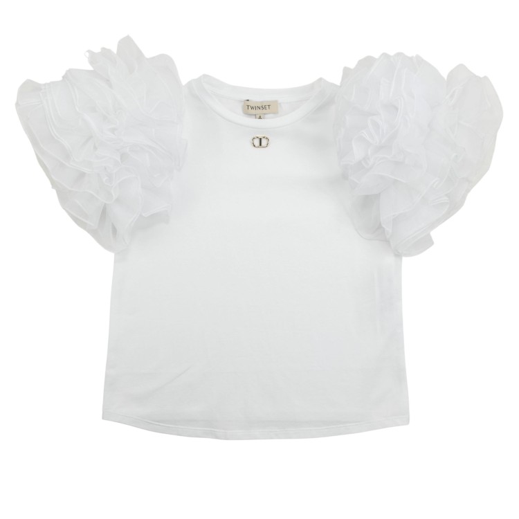 TWIN-SET T-shirt bianca bambina