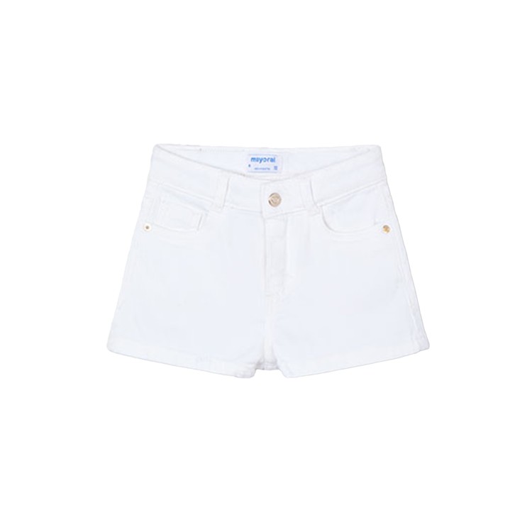 MAYORAL Shorts bianchi cinque tasche bambina