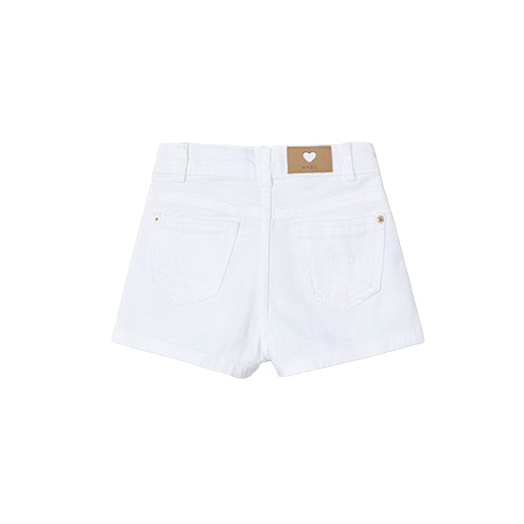 MAYORAL Shorts bianchi cinque tasche bambina