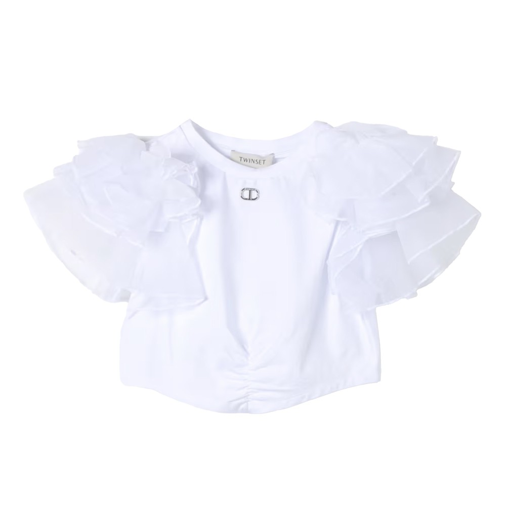 TWIN-SET T-shirt bianca con...