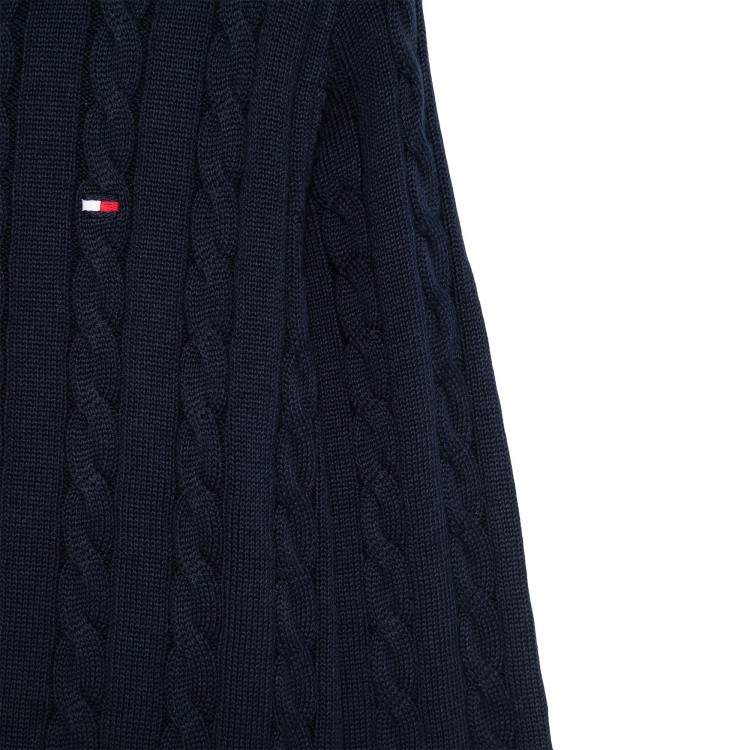 TOMMY HILFIGER Maglione blu navy a trecce bambino
