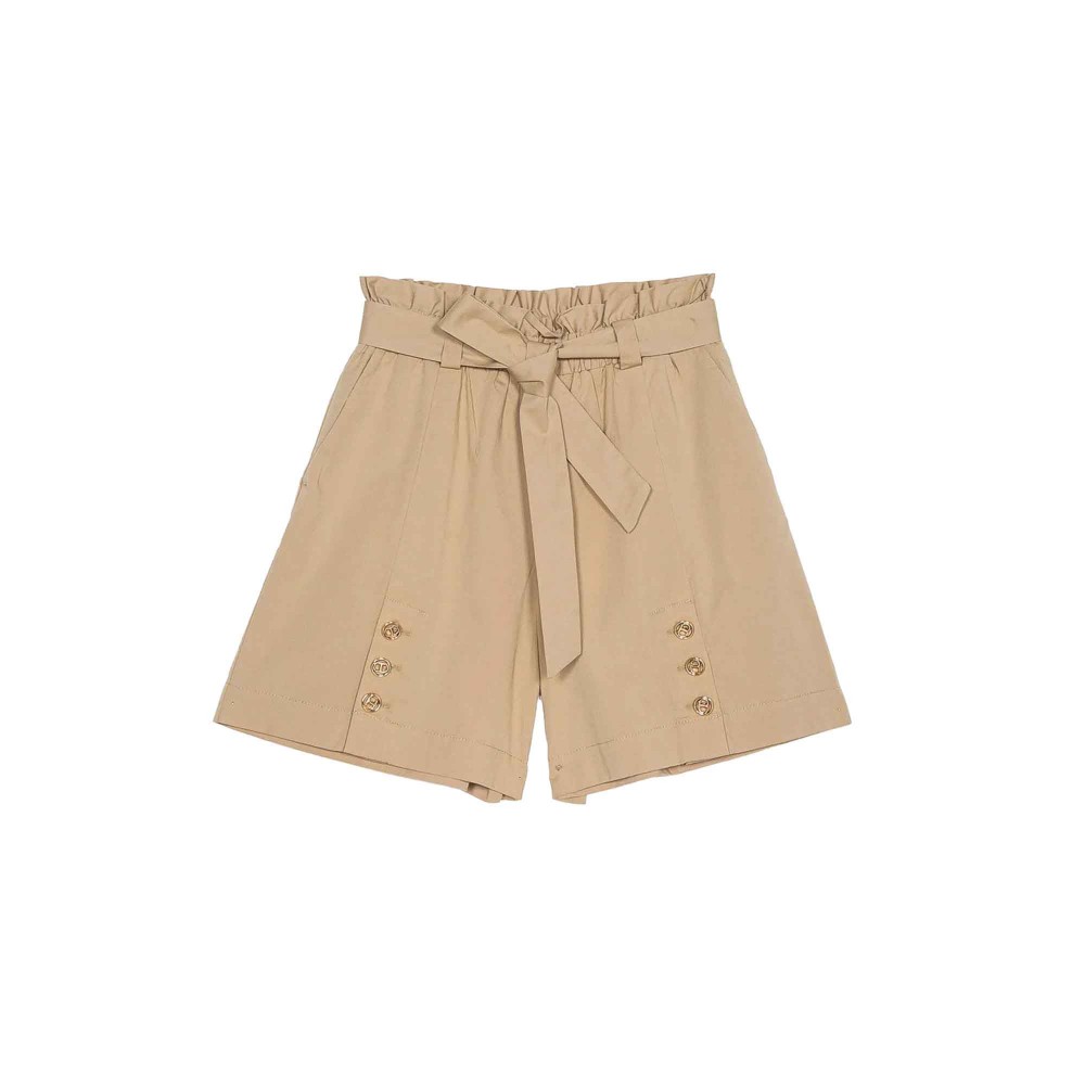 TWIN-SET Shorts sabbia con...