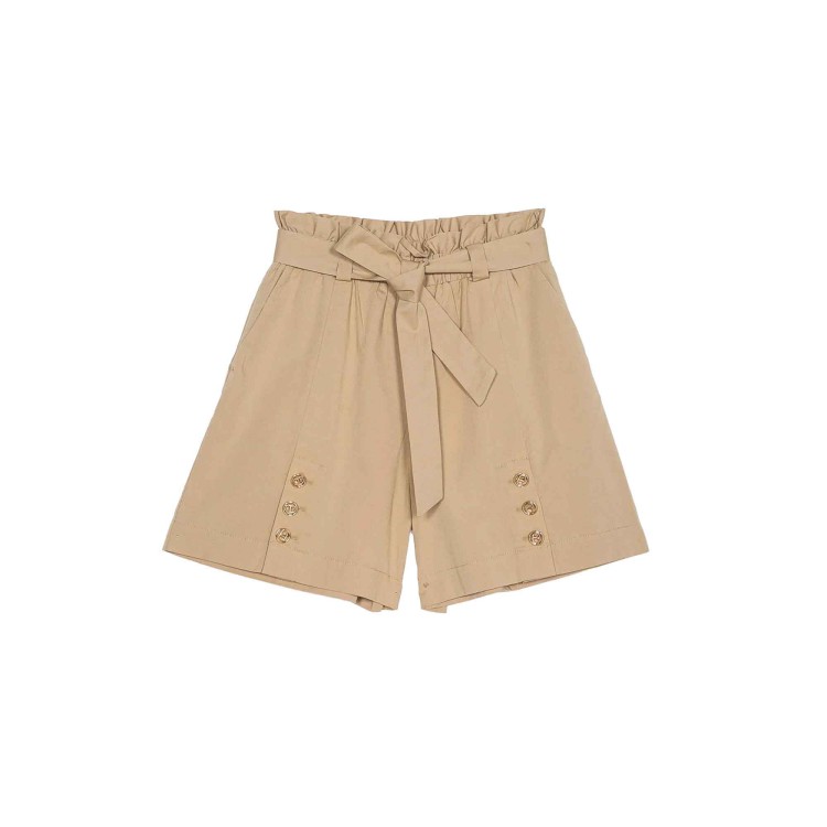 TWIN-SET Shorts sabbia con bottoni logati bambina